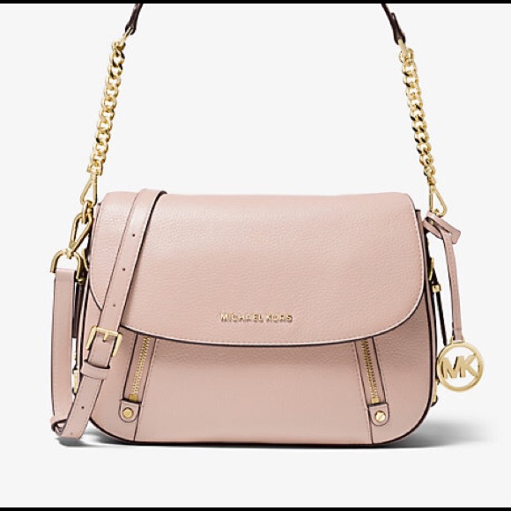Michael Kors pink Bedford Legacy Pebbled Leather 2 way Bag